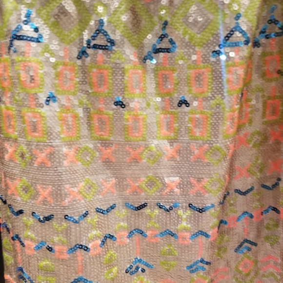 SEQUIN HEARTS CREAM/MULTI COLOR PARTY DRESS! - Picture 3 of 3